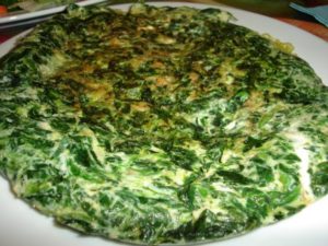 tortilla de espinacas 300x225 Tortilla de espinacas con queso