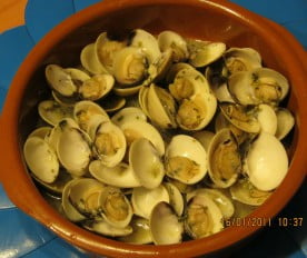 almejas al vino de rueda