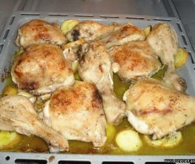 Muslos de pollo asados
