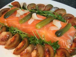 Como preparar tarta de salmón y langostinos