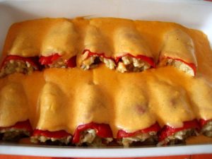 receta de Pimientos rellenos de marisco