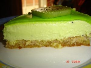 Tarta de queso al kiwi