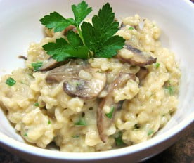 Risotto con champiñones