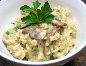 Risotto con champiñones