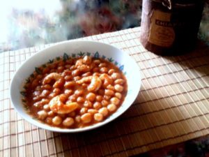 Garbanzos con Langostinos