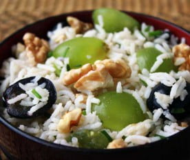 Arroz con uvas