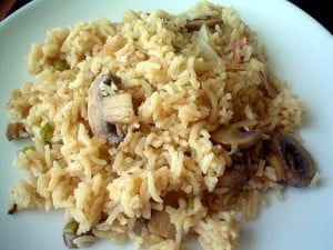 Arroz con setas