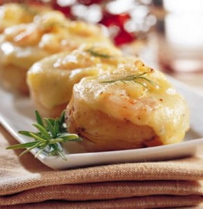 Patatas Rellenas de Espinacas y Champiñones al Ajo y Perejil