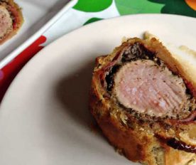 Solomillo en hojaldre con pate