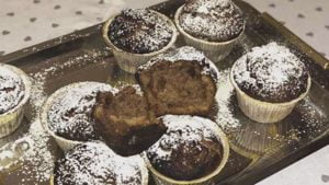 Muffins de nutella y arroz inflado