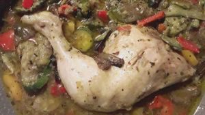 Pollo con verduras en Varoma