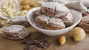 Ricciarelli de Siena con chocolate