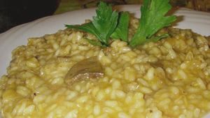 Risotto con calabaza y setas porcini