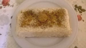 Turrón de semifrío y macarrones