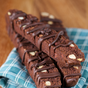 como hacer Biscotti de chocolate