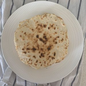 Vista aérea de tortillas en un plato