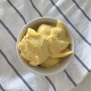 Mango Ice Cream in a bowl